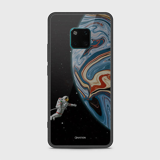Huawei Mate 20 Pro Cover - Cosmic Marble Astronaut Design - HQ Ultra Shine Premium Infinity Glass Soft Silicon Borders Case