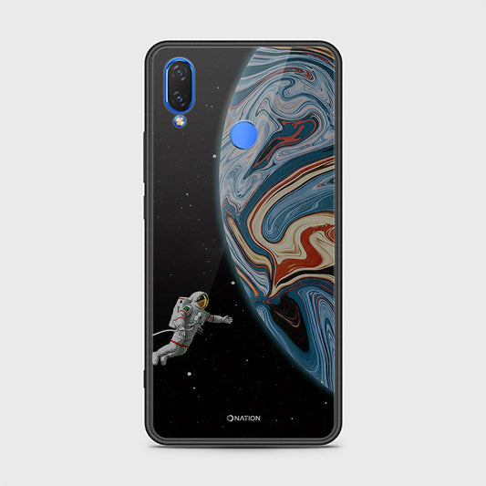 Huawei Honor Play Cover - Cosmic Marble Astronaut Design - HQ Ultra Shine Premium Infinity Glass Soft Silicon Borders Case