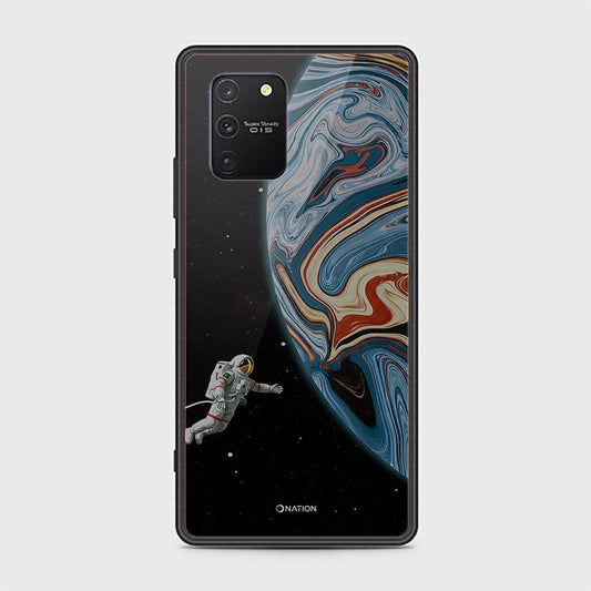 Samsung Galaxy S10 Lite Cover - Cosmic Marble Astronaut Design - HQ Ultra Shine Premium Infinity Glass Soft Silicon Borders Case