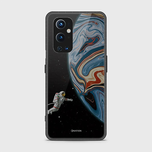 OnePlus 9 Pro Cover - Cosmic Marble Astronaut Design - HQ Ultra Shine Premium Infinity Glass Soft Silicon Borders Case