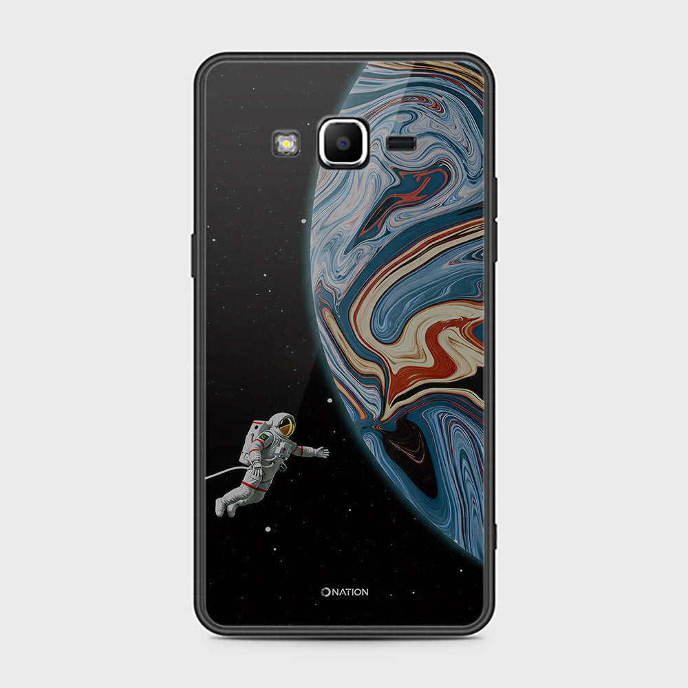 Samsung Galaxy J2 Prime Cover - Cosmic Marble Astronaut Design - HQ Ultra Shine Premium Infinity Glass Soft Silicon Borders Case
