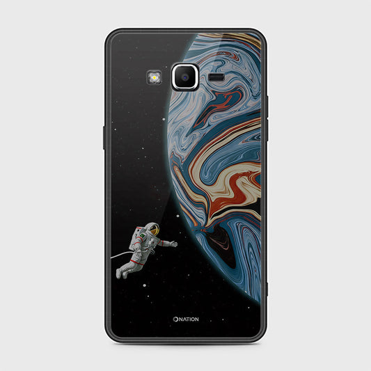 Samsung Galaxy J2 Prime Cover - Cosmic Marble Astronaut Design - HQ Ultra Shine Premium Infinity Glass Soft Silicon Borders Case