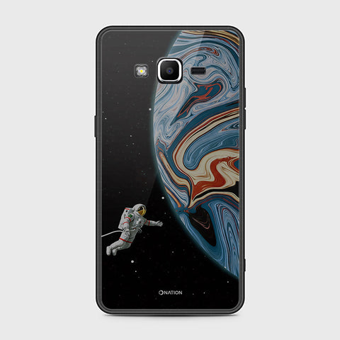 Samsung Galaxy J2 Prime Cover - Cosmic Marble Astronaut Design - HQ Ultra Shine Premium Infinity Glass Soft Silicon Borders Case