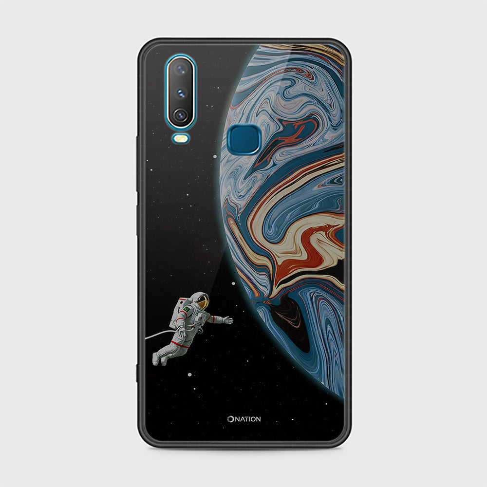 Vivo Y17 Cover - Cosmic Marble Astronaut Design - HQ Ultra Shine Premium Infinity Glass Soft Silicon Borders Case