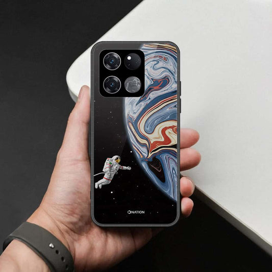 OnePlus Ace Racing Cover - Cosmic Marble Astronaut Design - HQ Ultra Shine Premium Infinity Glass Soft Silicon Borders Case