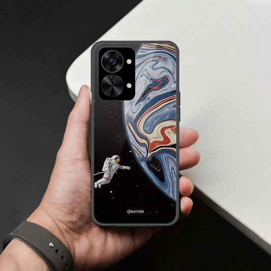 OnePlus Nord 2T Cover - Cosmic Marble Astronaut Design - HQ Ultra Shine Premium Infinity Glass Soft Silicon Borders Case