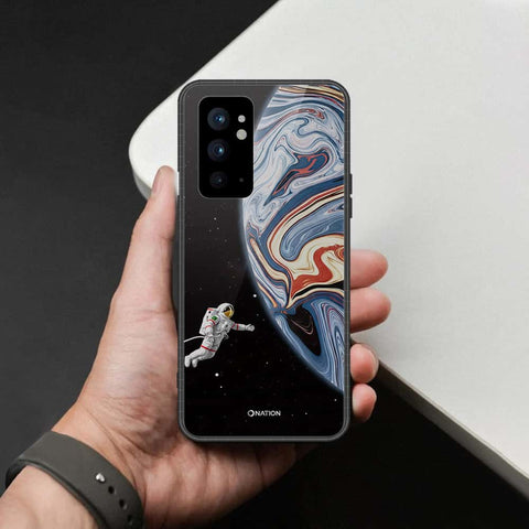 OnePlus 9RT 5G Cover - Cosmic Marble Astronaut Design - HQ Ultra Shine Premium Infinity Glass Soft Silicon Borders Case