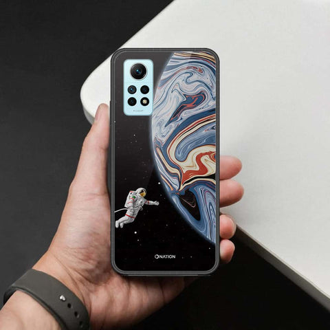 Xiaomi Redmi Note 12 Pro 4G Cover - Cosmic Marble Astronaut Design - HQ Ultra Shine Premium Infinity Glass Soft Silicon Borders Case