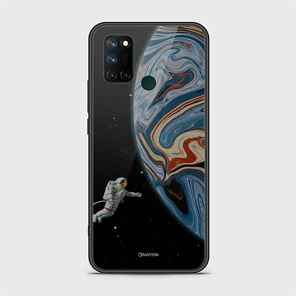Realme C17 Cover - Cosmic Marble Astronaut Design - HQ Ultra Shine Premium Infinity Glass Soft Silicon Borders Case