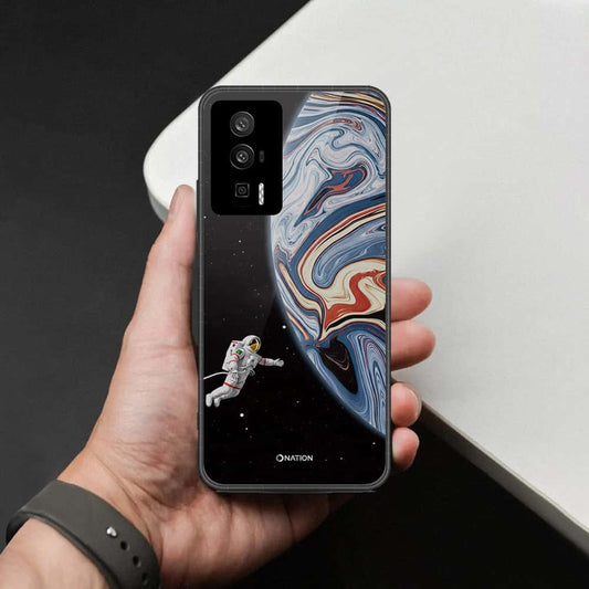 Xiaomi Poco F5 Pro Cover - Cosmic Marble Astronaut Design - HQ Ultra Shine Premium Infinity Glass Soft Silicon Borders Case