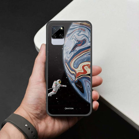 Realme C12 Cover - Cosmic Marble Astronaut Design - HQ Ultra Shine Premium Infinity Glass Soft Silicon Borders Case