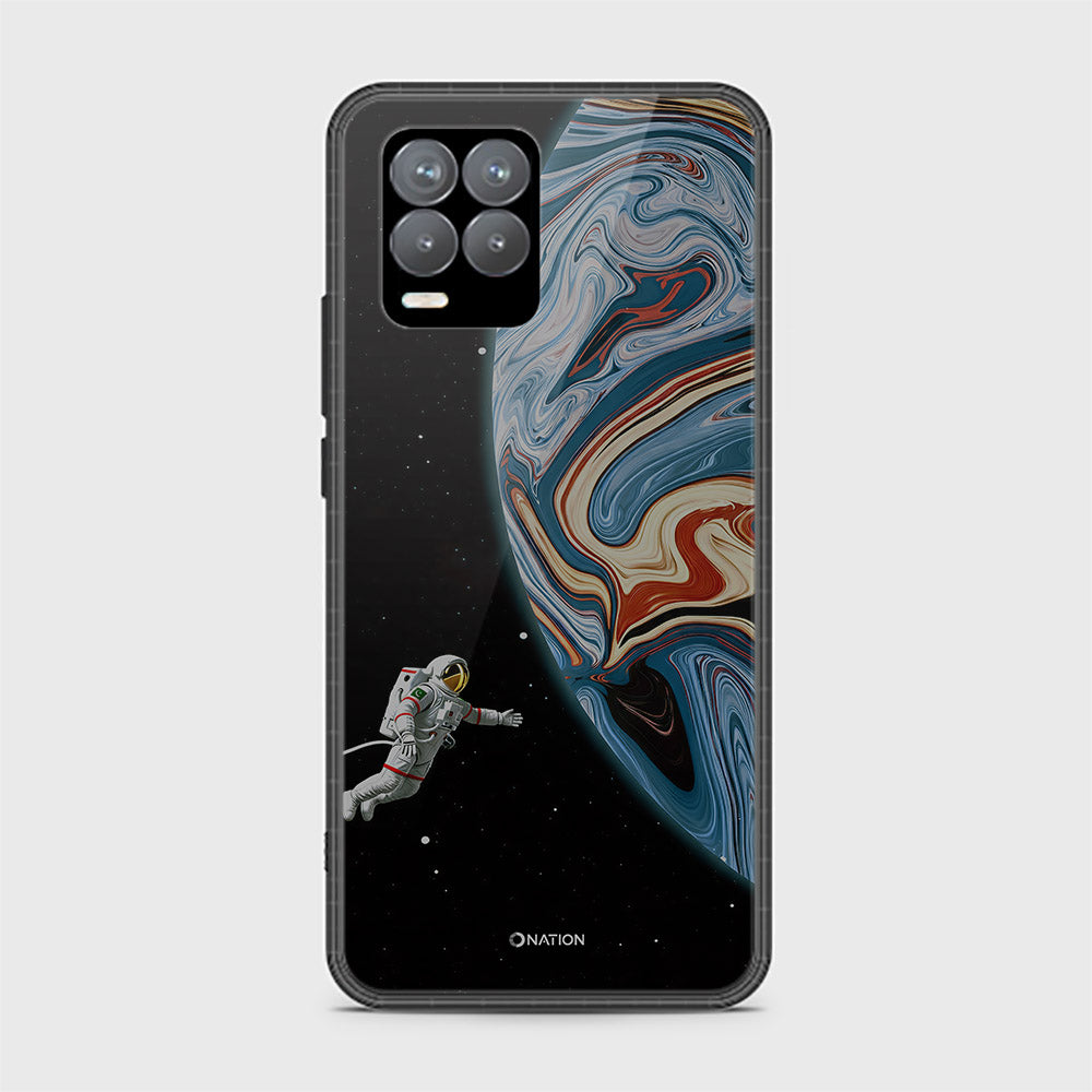 Realme 8 Cover - Cosmic Marble Astronaut Design - HQ Ultra Shine Premium Infinity Glass Soft Silicon Borders Case