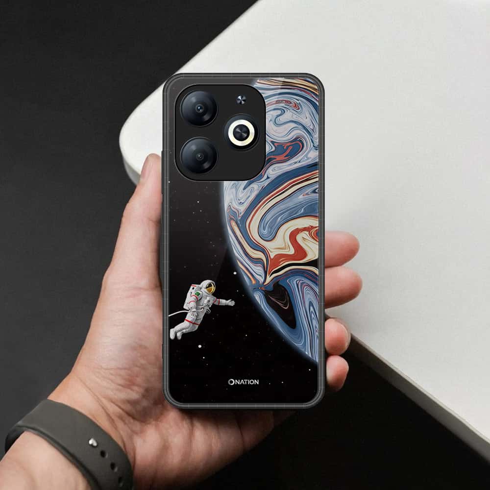 Tecno Spark 20C Cover - Cosmic Marble Astronaut Design - HQ Ultra Shine Premium Infinity Glass Soft Silicon Borders Case