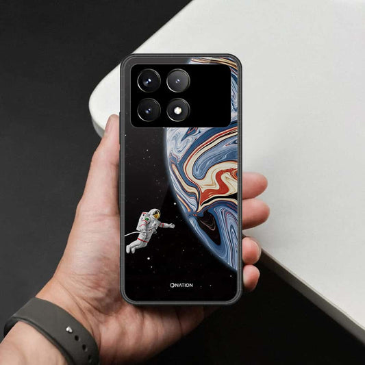 Xiaomi Poco X6 Pro Cover - Cosmic Marble Astronaut Design - HQ Ultra Shine Premium Infinity Glass Soft Silicon Borders Case