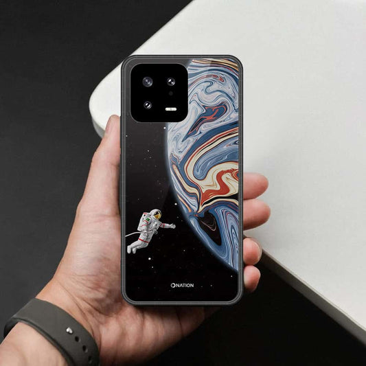 Xiaomi 13 Cover - Cosmic Marble Astronaut Design - HQ Ultra Shine Premium Infinity Glass Soft Silicon Borders Case