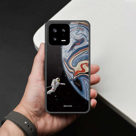 Xiaomi 13 Cover - Cosmic Marble Astronaut Design - HQ Ultra Shine Premium Infinity Glass Soft Silicon Borders Case