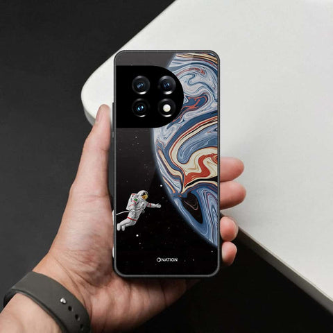 OnePlus Ace 2 Pro Cover - Cosmic Marble Astronaut Design - HQ Ultra Shine Premium Infinity Glass Soft Silicon Borders Case