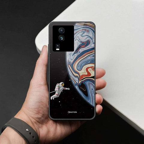 Vivo iQOO Neo 7 Cover - Cosmic Marble Astronaut Design - HQ Ultra Shine Premium Infinity Glass Soft Silicon Borders Case