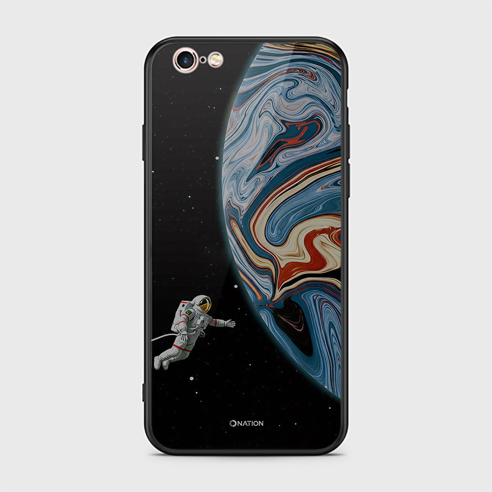 iPhone 6s Plus / 6 Plus Cover - Cosmic Marble Astronaut Design - HQ Ultra Shine Premium Infinity Glass Soft Silicon Borders Case