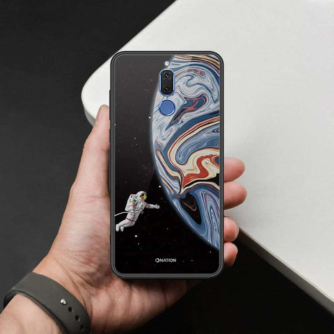 Huawei Mate 10 Lite Cover - Cosmic Marble Astronaut Design - HQ Ultra Shine Premium Infinity Glass Soft Silicon Borders Case