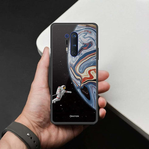 OnePlus 8 Pro Cover - Cosmic Marble Astronaut Design - HQ Ultra Shine Premium Infinity Glass Soft Silicon Borders Case