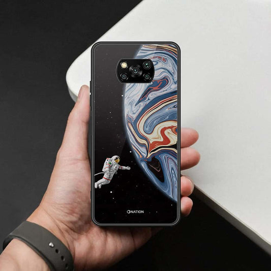 Xiaomi Poco X3 Pro Cover - Cosmic Marble Astronaut Design - HQ Ultra Shine Premium Infinity Glass Soft Silicon Borders Case