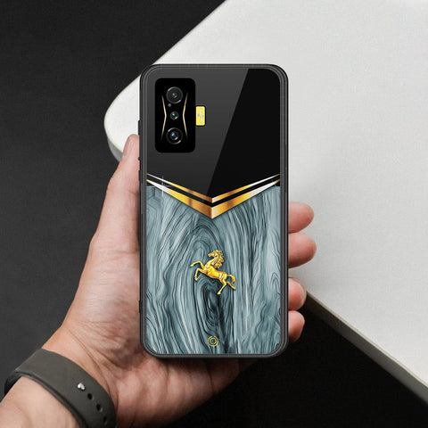 Xiaomi Poco F4 GT Cover - Majestic Royal V Design - HQ Ultra Shine Premium Infinity Glass Soft Silicon Borders Case