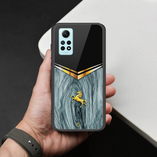 Xiaomi Redmi Note 12 Pro 4G Cover - Majestic Royal V Design - HQ Ultra Shine Premium Infinity Glass Soft Silicon Borders Case