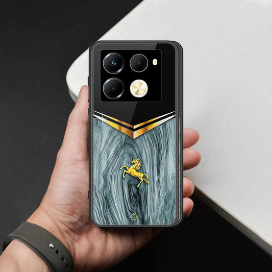 Infinix Note 40 Pro Plus Cover - Majestic Royal V Design - HQ Ultra Shine Premium Infinity Glass Soft Silicon Borders Case