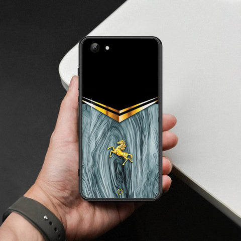 Vivo Y81 Cover - Majestic Royal V Design - HQ Ultra Shine Premium Infinity Glass Soft Silicon Borders Case