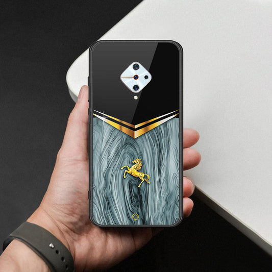 Honor 9X Pro Cover - Majestic Royal V Design - HQ Ultra Shine Premium Infinity Glass Soft Silicon Borders Case