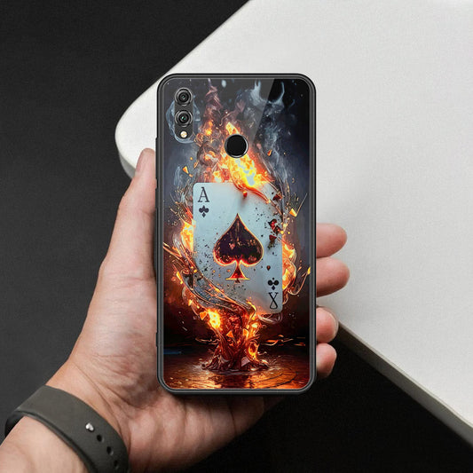 Huawei Honor 8X Cover - Ace of Fire Rising Star Design - HQ Ultra Shine Premium Infinity Glass Soft Silicon Borders Case
