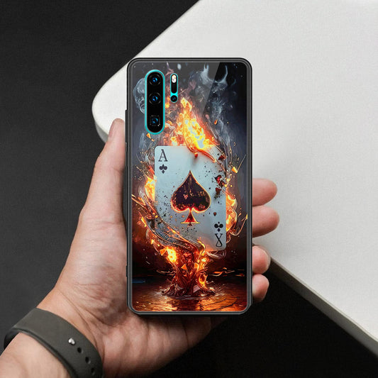 Huawei P30 Pro Cover - Ace of Fire Rising Star Design - HQ Ultra Shine Premium Infinity Glass Soft Silicon Borders Case