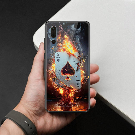 Huawei P20 Pro Cover - Ace of Fire Rising Star Design - HQ Ultra Shine Premium Infinity Glass Soft Silicon Borders Case