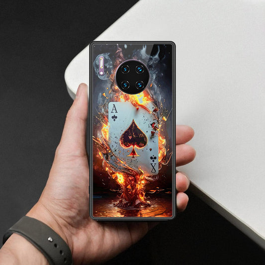 Huawei Mate 30 Pro Cover - Ace of Fire Rising Star Design - HQ Ultra Shine Premium Infinity Glass Soft Silicon Borders Case