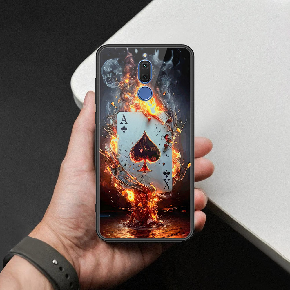 Huawei Mate 10 Lite Cover - Ace of Fire Rising Star Design - HQ Ultra Shine Premium Infinity Glass Soft Silicon Borders Case