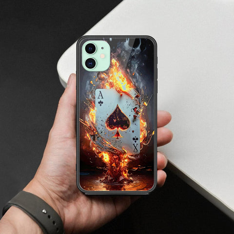 iPhone 11 Cover - Ace of Fire Rising Star Design - HQ Ultra Shine Premium Infinity Glass Soft Silicon Borders Case