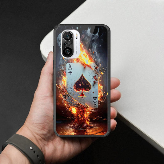 Xiaomi Redmi K40 Pro Cover - Ace of Fire Rising Star Design - HQ Ultra Shine Premium Infinity Glass Soft Silicon Borders Case