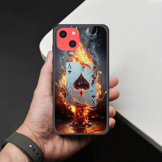 iPhone 13 Mini Cover - Ace of Fire Rising Star Design - HQ Ultra Shine Premium Infinity Glass Soft Silicon Borders Case