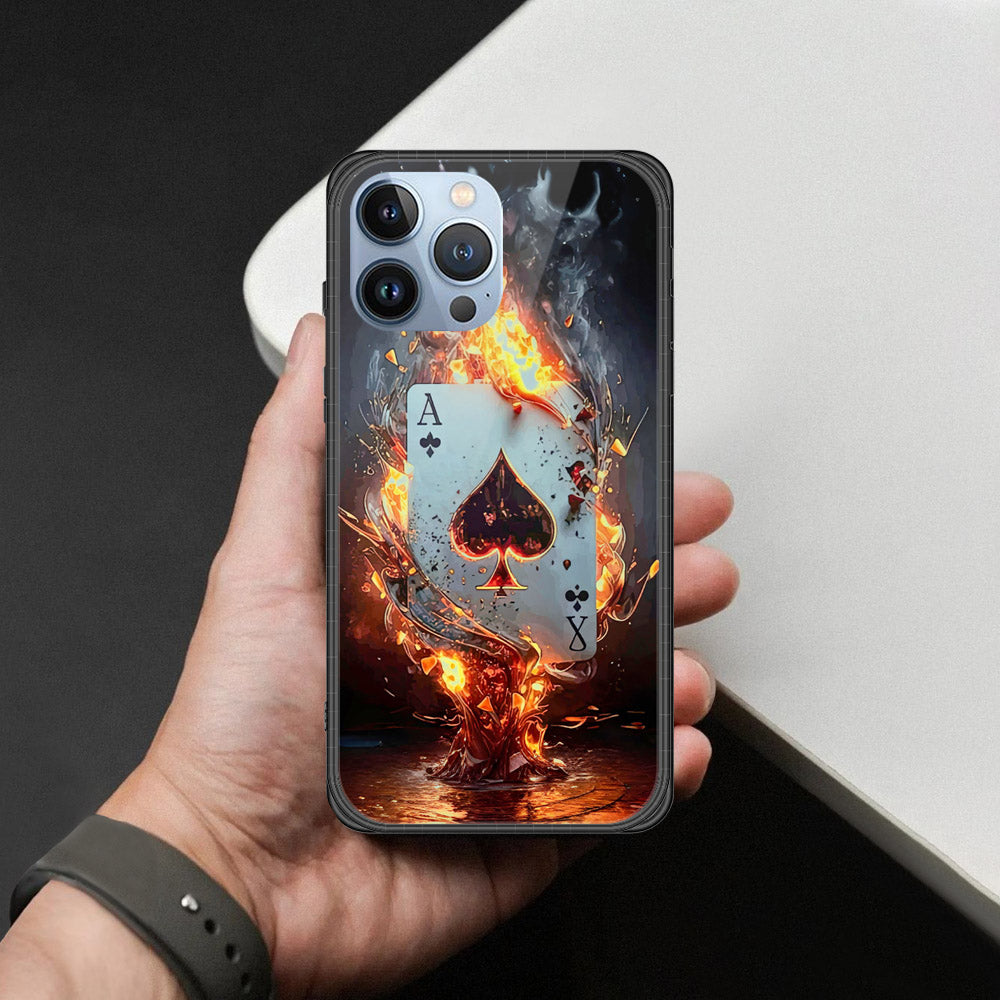 iPhone 13 Pro Max Cover - Ace of Fire Rising Star Design - HQ Ultra Shine Premium Infinity Glass Soft Silicon Borders Case