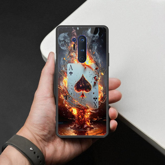 OnePlus 8 Pro Cover - Ace of Fire Rising Star Design - HQ Ultra Shine Premium Infinity Glass Soft Silicon Borders Case