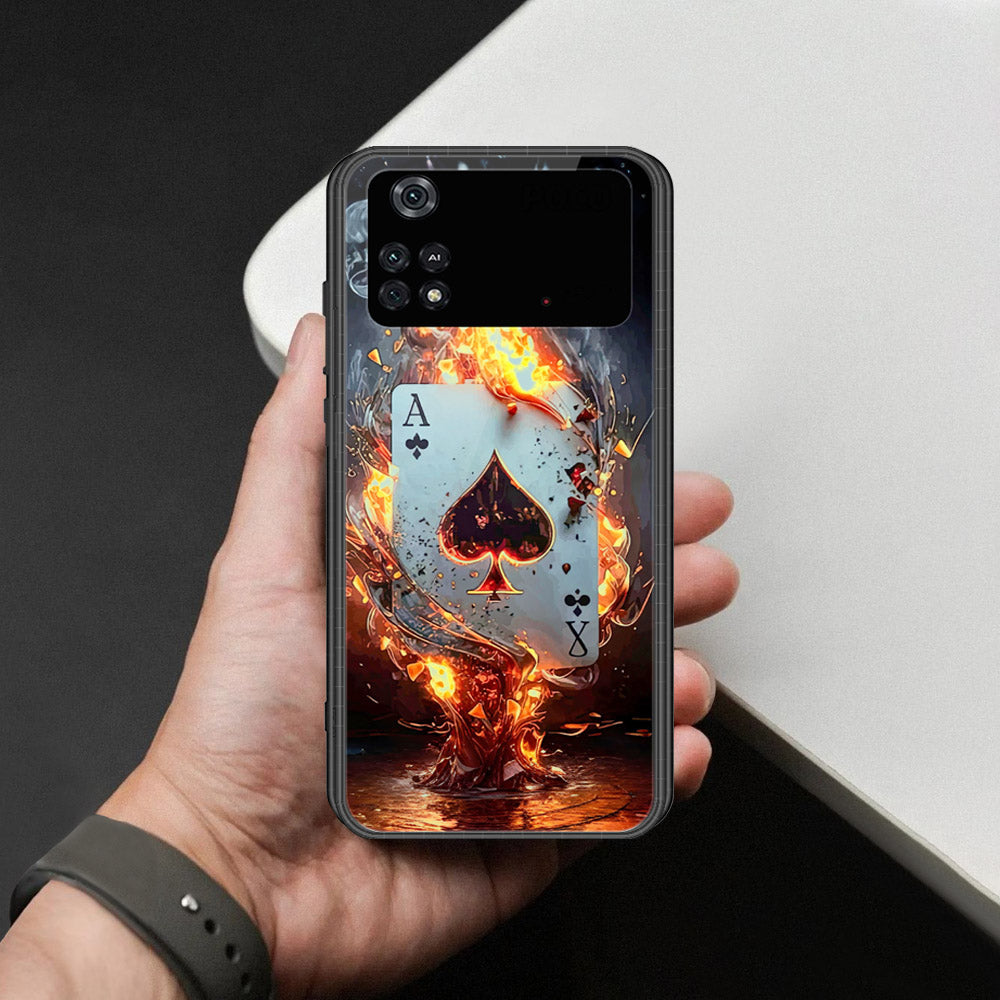 Xiaomi Poco M4 Pro Cover - Ace of Fire Rising Star Design - HQ Ultra Shine Premium Infinity Glass Soft Silicon Borders Case