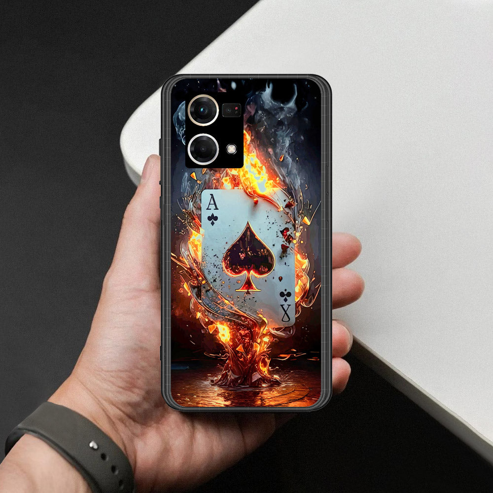 Oppo F21 Pro 4G Cover - Ace of Fire Rising Star Design - HQ Ultra Shine Premium Infinity Glass Soft Silicon Borders Case