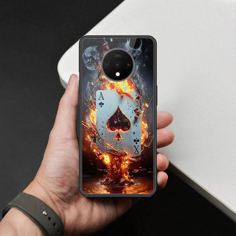OnePlus 7T Cover - Ace of Fire Rising Star Design - HQ Ultra Shine Premium Infinity Glass Soft Silicon Borders Case