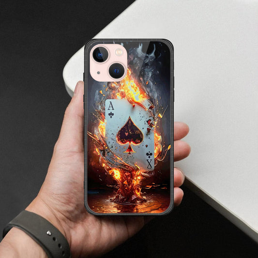 iPhone 14 Plus Cover - Ace of Fire Rising Star Design - HQ Ultra Shine Premium Infinity Glass Soft Silicon Borders Case