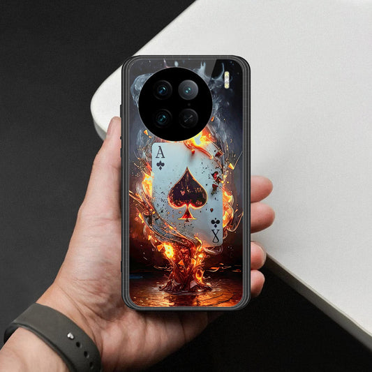 Vivo X90 Pro Cover - Ace of Fire Rising Star Design - HQ Ultra Shine Premium Infinity Glass Soft Silicon Borders Case
