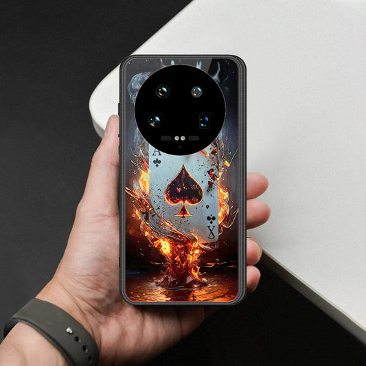 Xiaomi 14 Ultra Cover - Ace of Fire Rising Star Design - HQ Ultra Shine Premium Infinity Glass Soft Silicon Borders Case