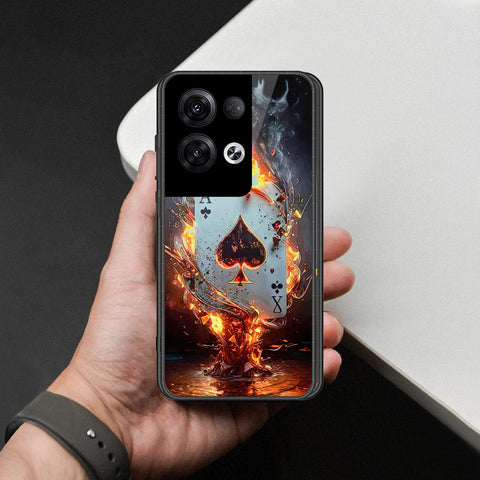 Oppo Reno 8 Pro Cover - Ace of Fire Rising Star Design - HQ Ultra Shine Premium Infinity Glass Soft Silicon Borders Case