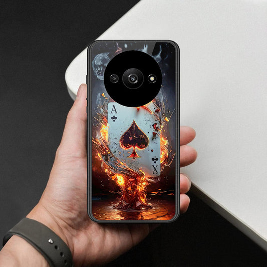 Xiaomi Redmi A3x Cover - Ace of Fire Rising Star Design - HQ Ultra Shine Premium Infinity Glass Soft Silicon Borders Case