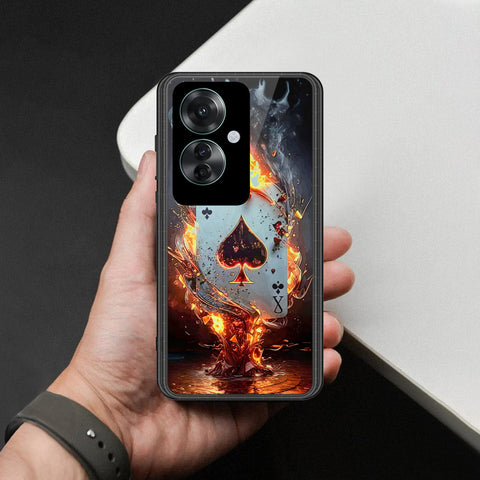 Oppo Reno 11F 5G Cover - Ace of Fire Rising Star Design - HQ Ultra Shine Premium Infinity Glass Soft Silicon Borders Case